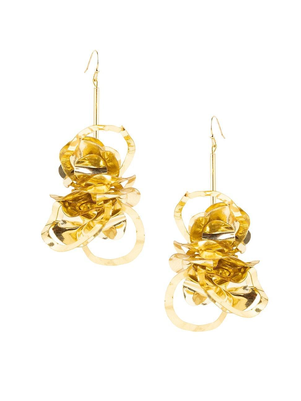 Womens Carmine Goldtone Bead & Sequin Drop Earrings Product Image