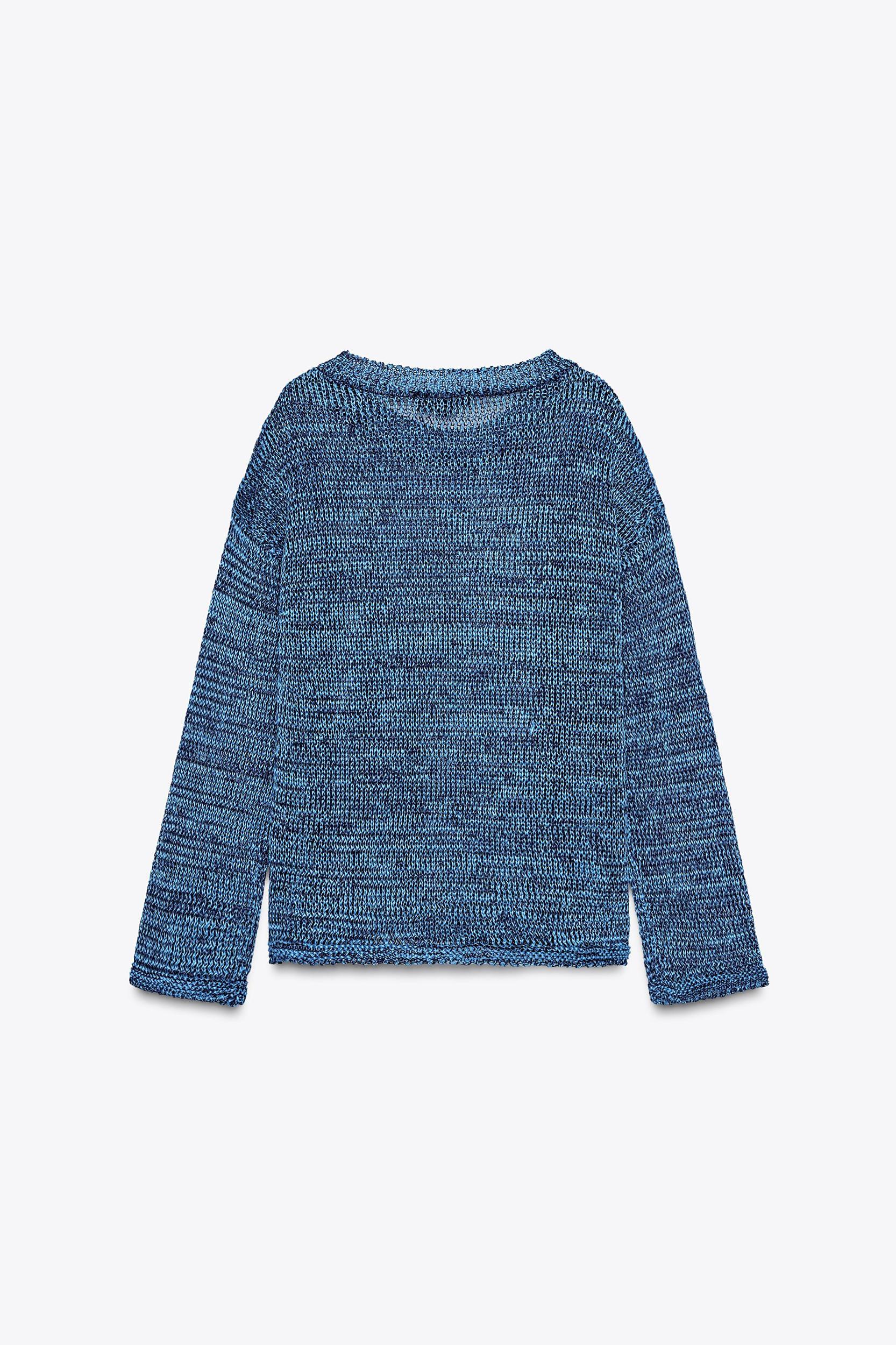 RIBBON TRIM KNIT SWEATER Product Image