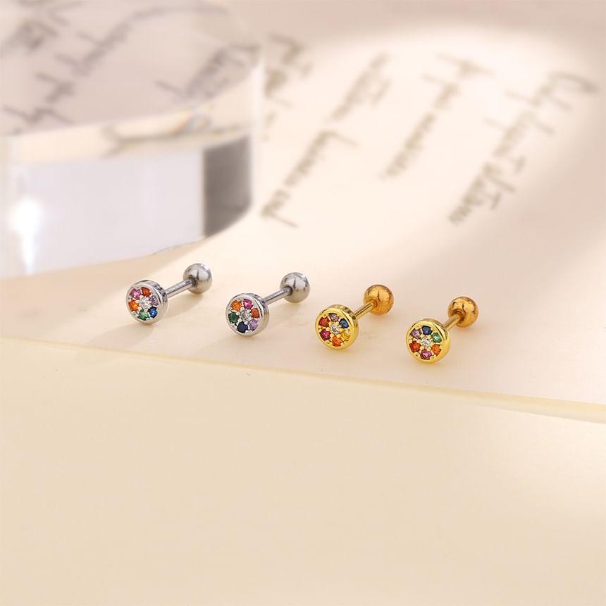 Rhinestone Stud Earring Product Image