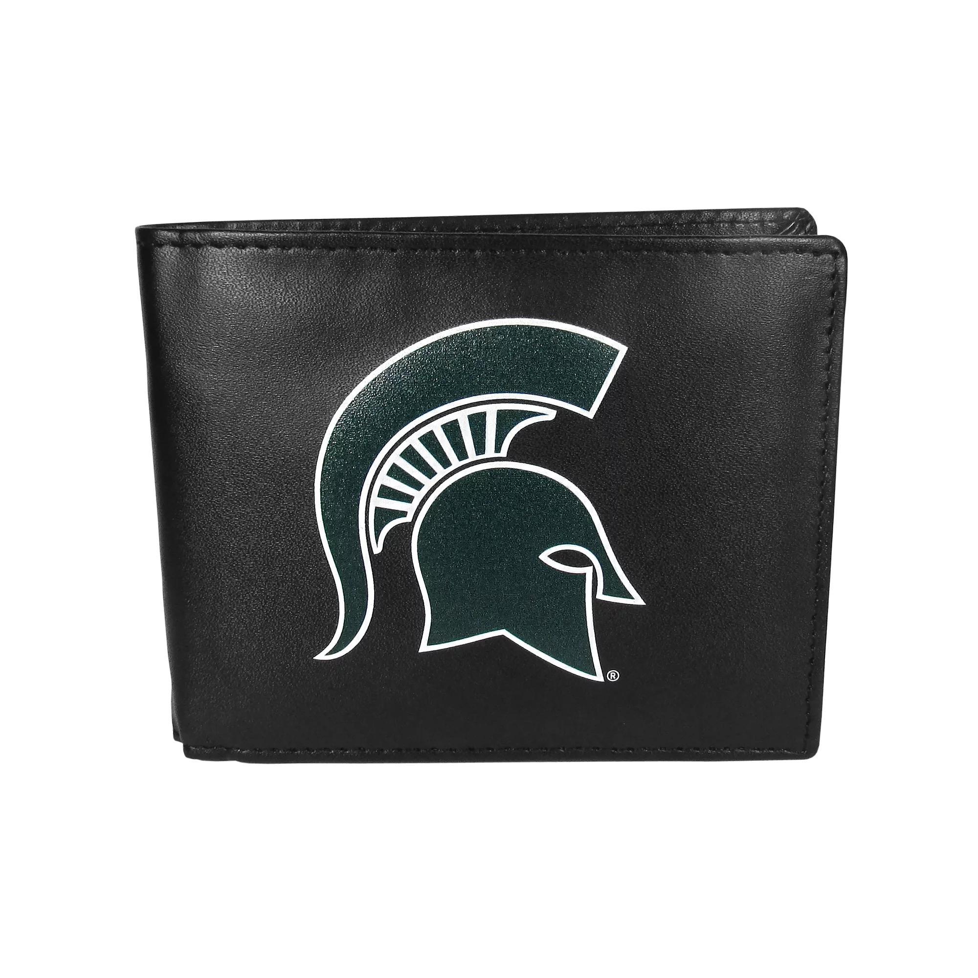 Men's Michigan State Spartans Leather Bi-Fold Wallet, Team Product Image