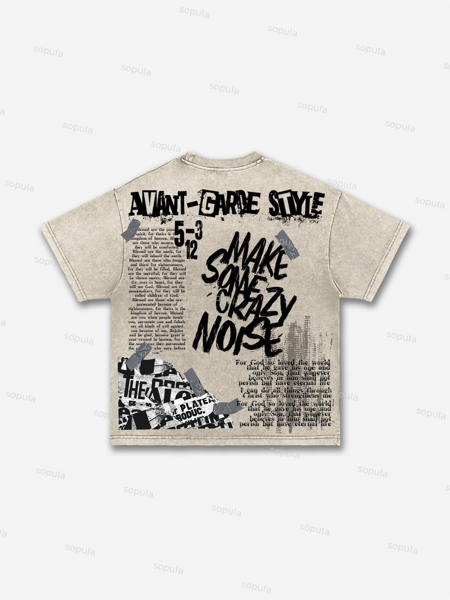 I Am Allergic To People! Men's Vintage Graphic Acid Wash T-shirt Product Image