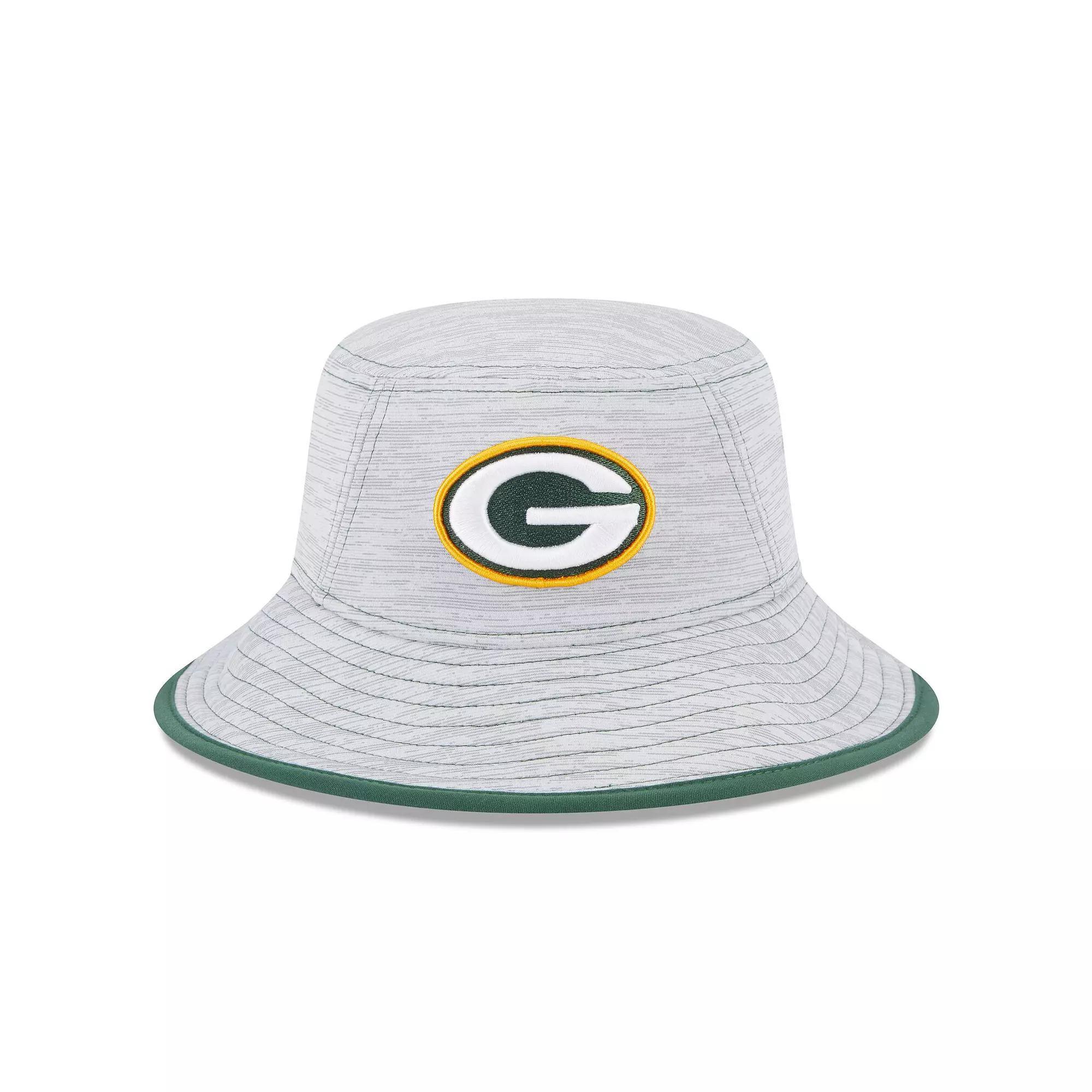 Mens New Era Gray Green Bay Packers Game Bucket Hat Product Image