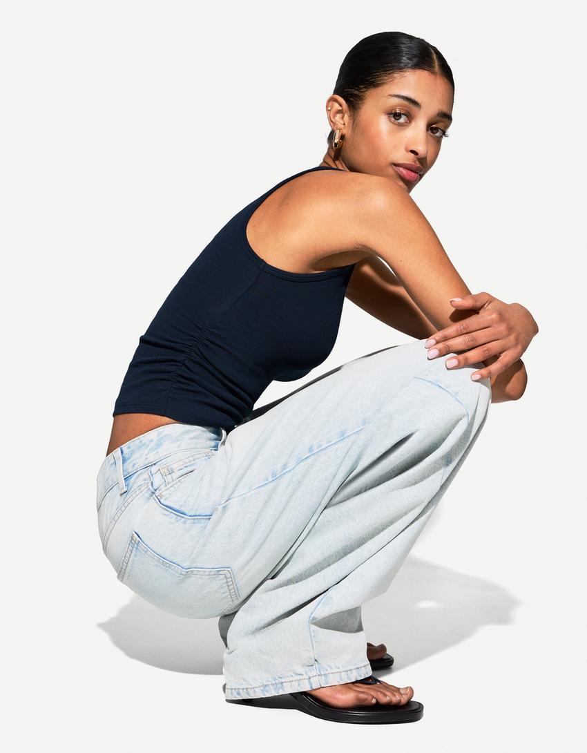 Gathered strappy top Product Image