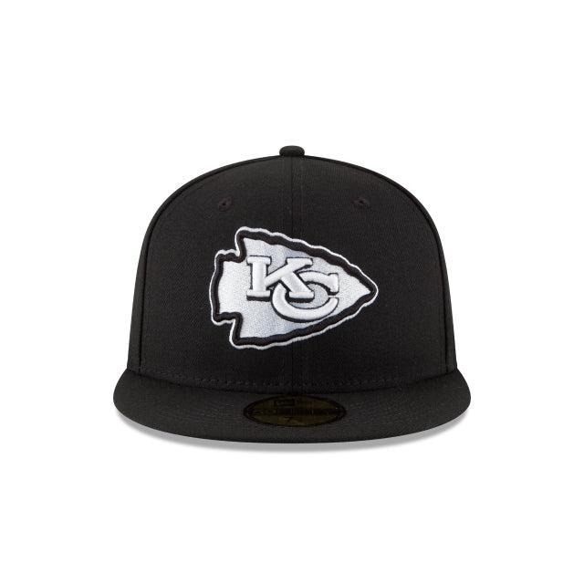 New England Patriots Black & White 59FIFTY Fitted Hat Male Product Image