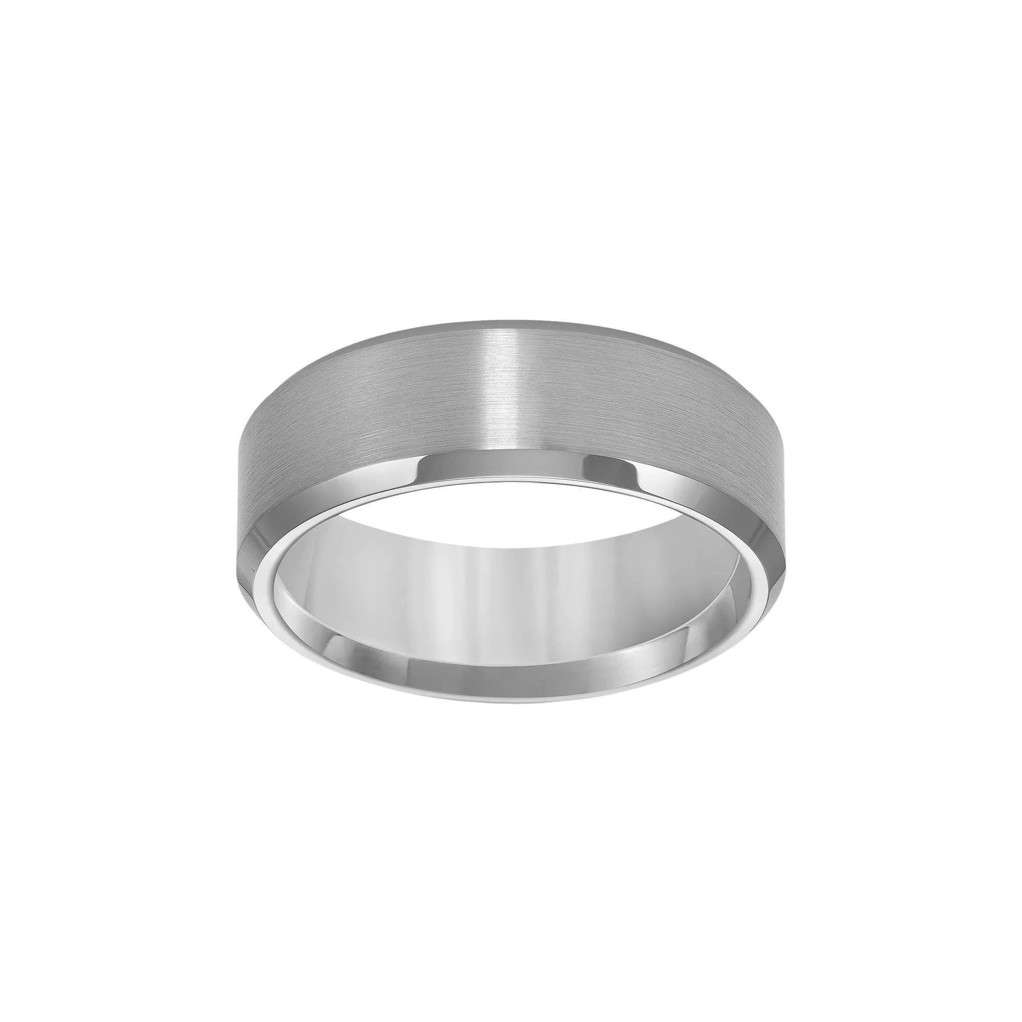 AXL Tungsten Beveled Men's Wedding Band, Size: 11, Grey Product Image