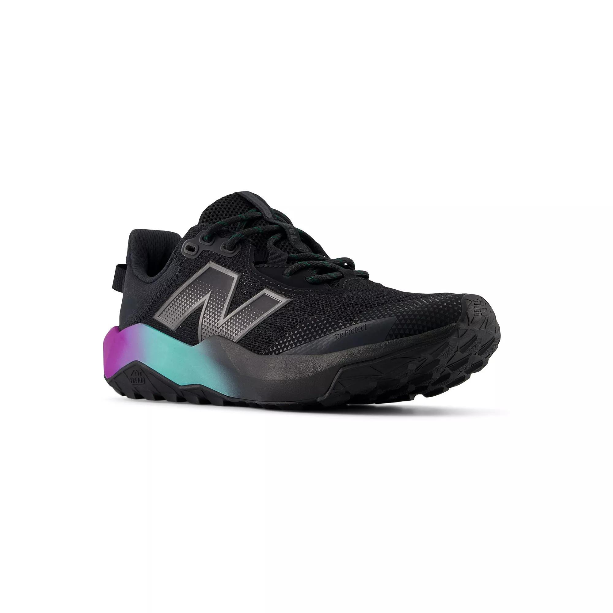 New Balance® DynaSoft Nitrel V6 Women's Trail Running Shoes, Size: 5, Black Purple Blue Product Image