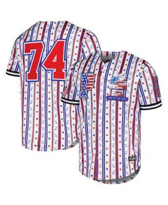 Mens Freeze Max White Peanuts Home of the Free Baseball Jersey - White Product Image