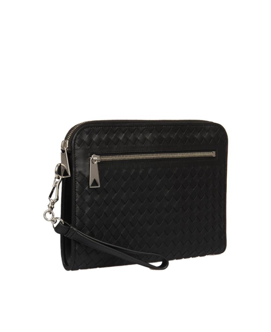 BOTTEGA VENETA Intrecciato Woven Handbag In Black Product Image