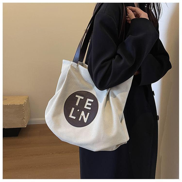 Lettering Applique Tote Bag Product Image