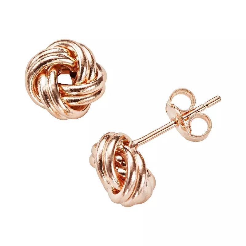 Jordan Blue 14k Rose Gold Love Knot Stud Earrings, Women's Product Image