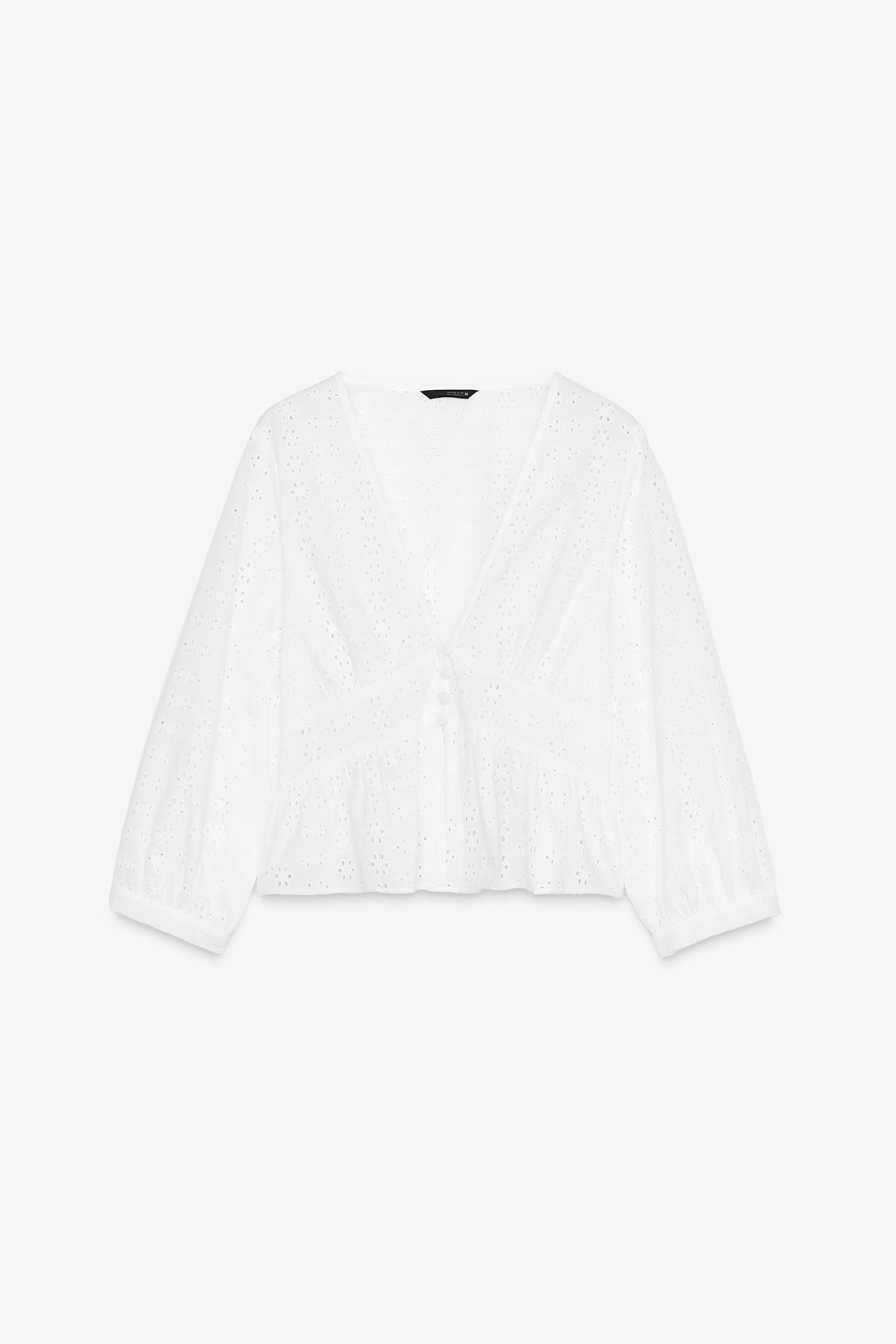 EYELET EMBROIDERY SHIRT Product Image