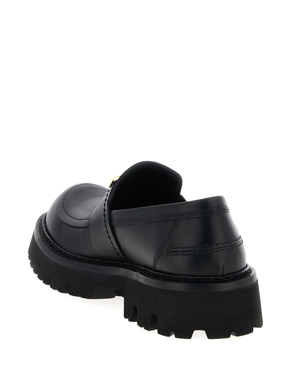 plaque-detail leather loafers Product Image