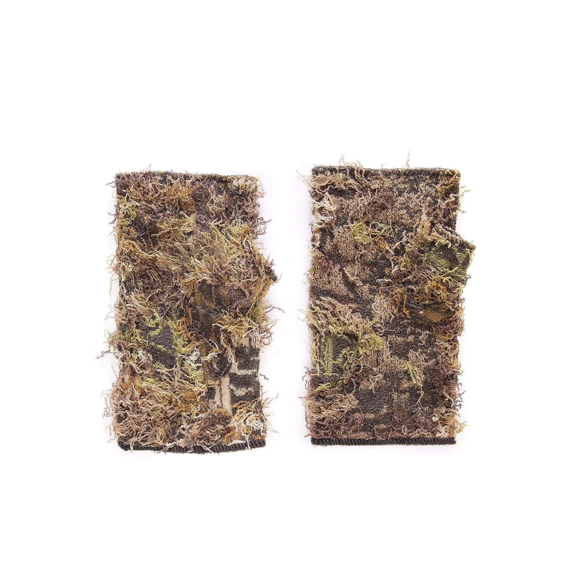 Mens MUK LUKS QuietWear Fingerless Camo Grass Gloves Product Image