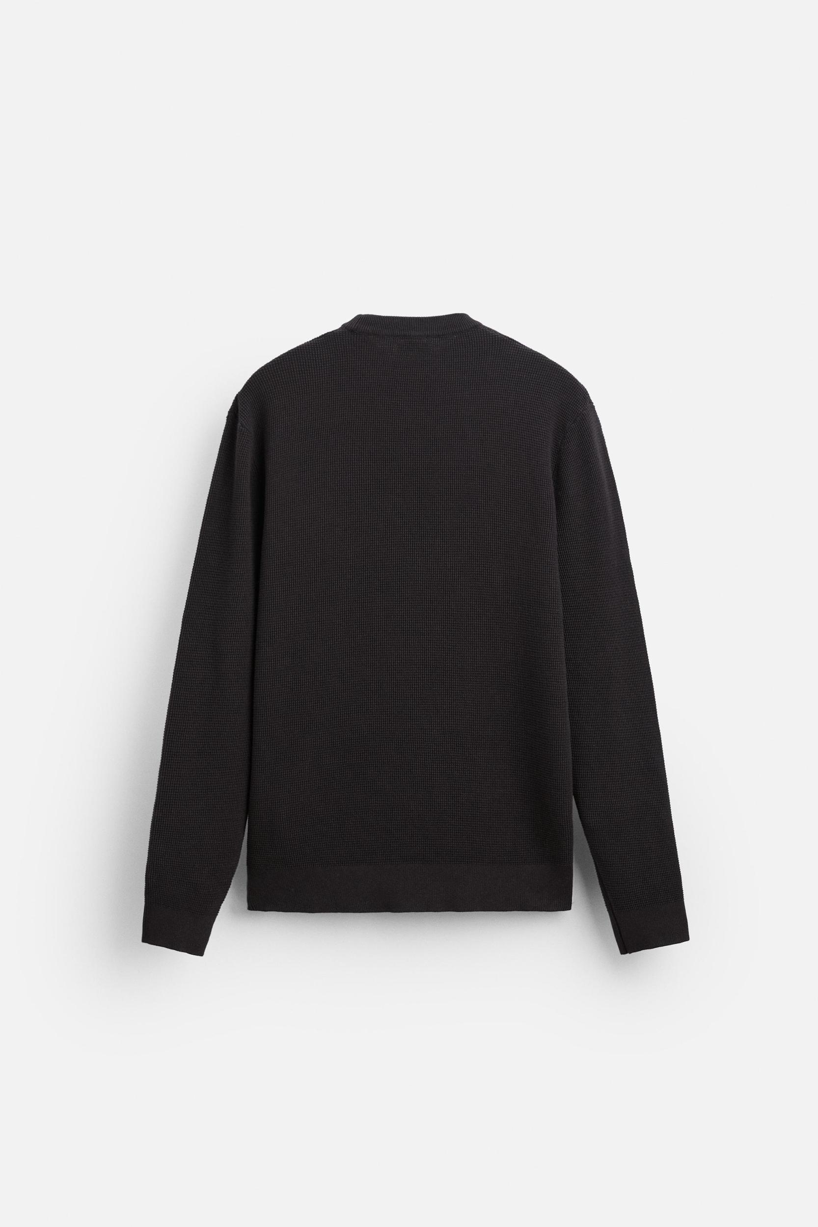 BASIC TEXTURED KNIT SWEATER Product Image