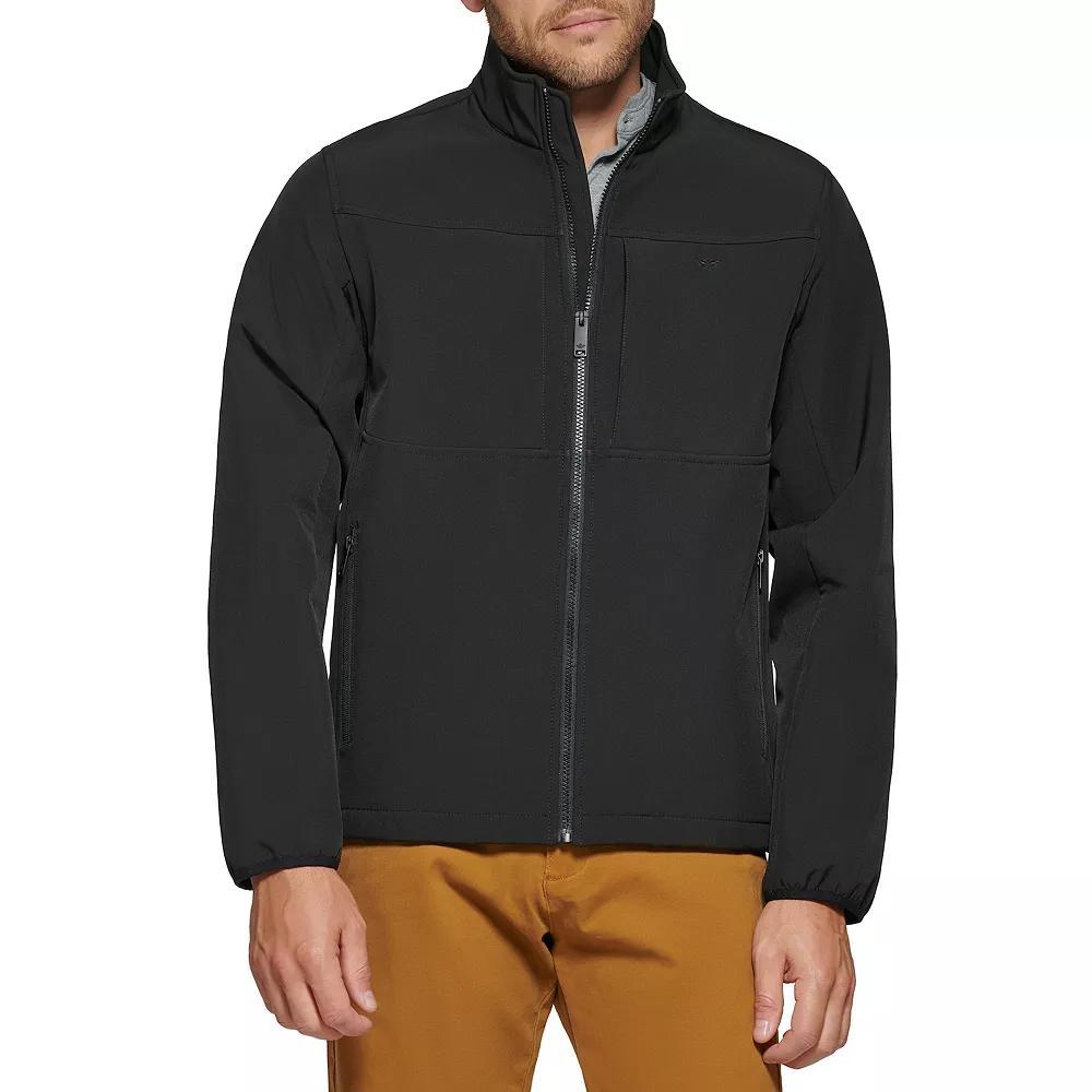 Men's Dockers Softshell Stand Collar Jacket, Size: XS, Black Product Image