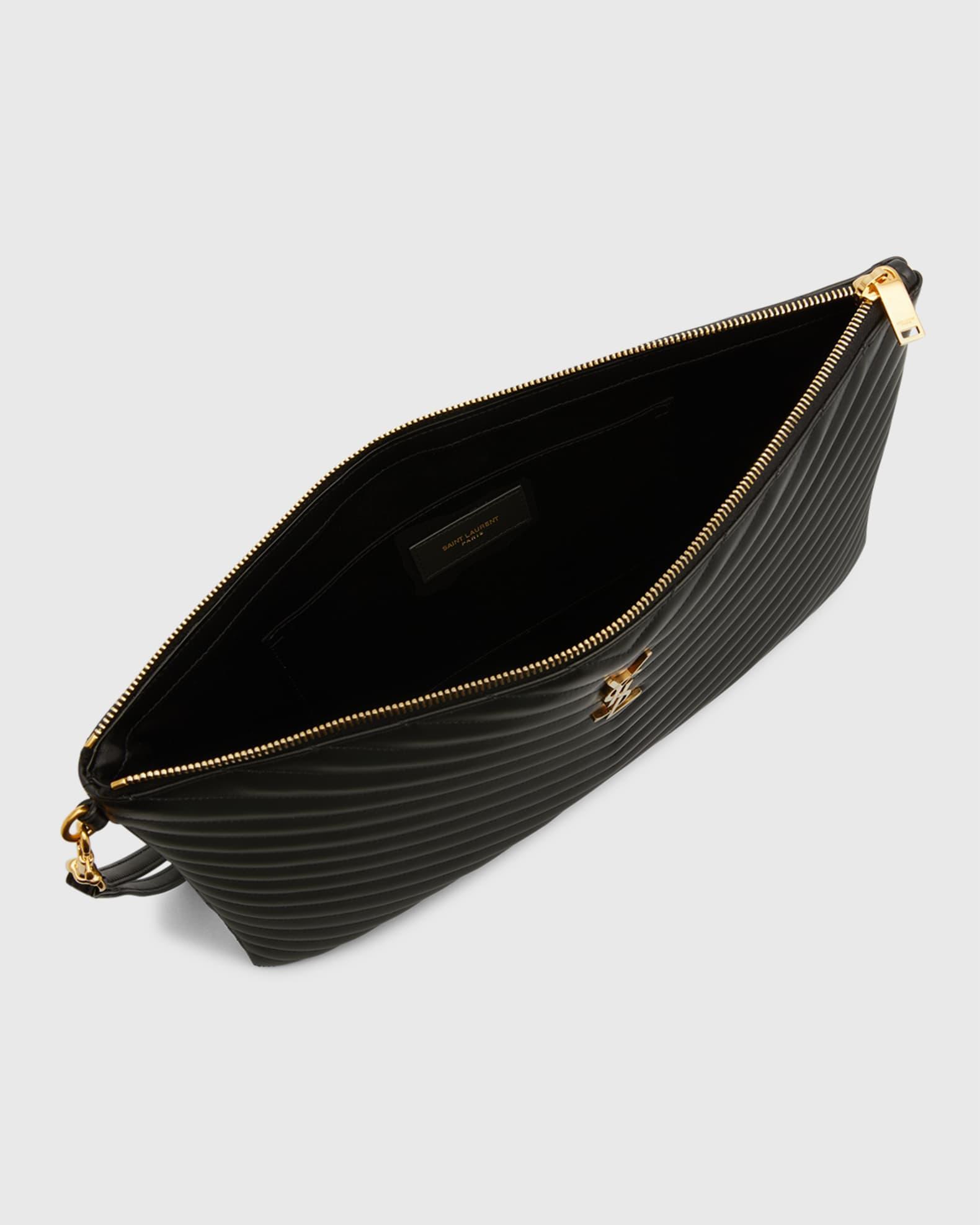 YSL Monogram Large Pouch in Smooth Leather Product Image