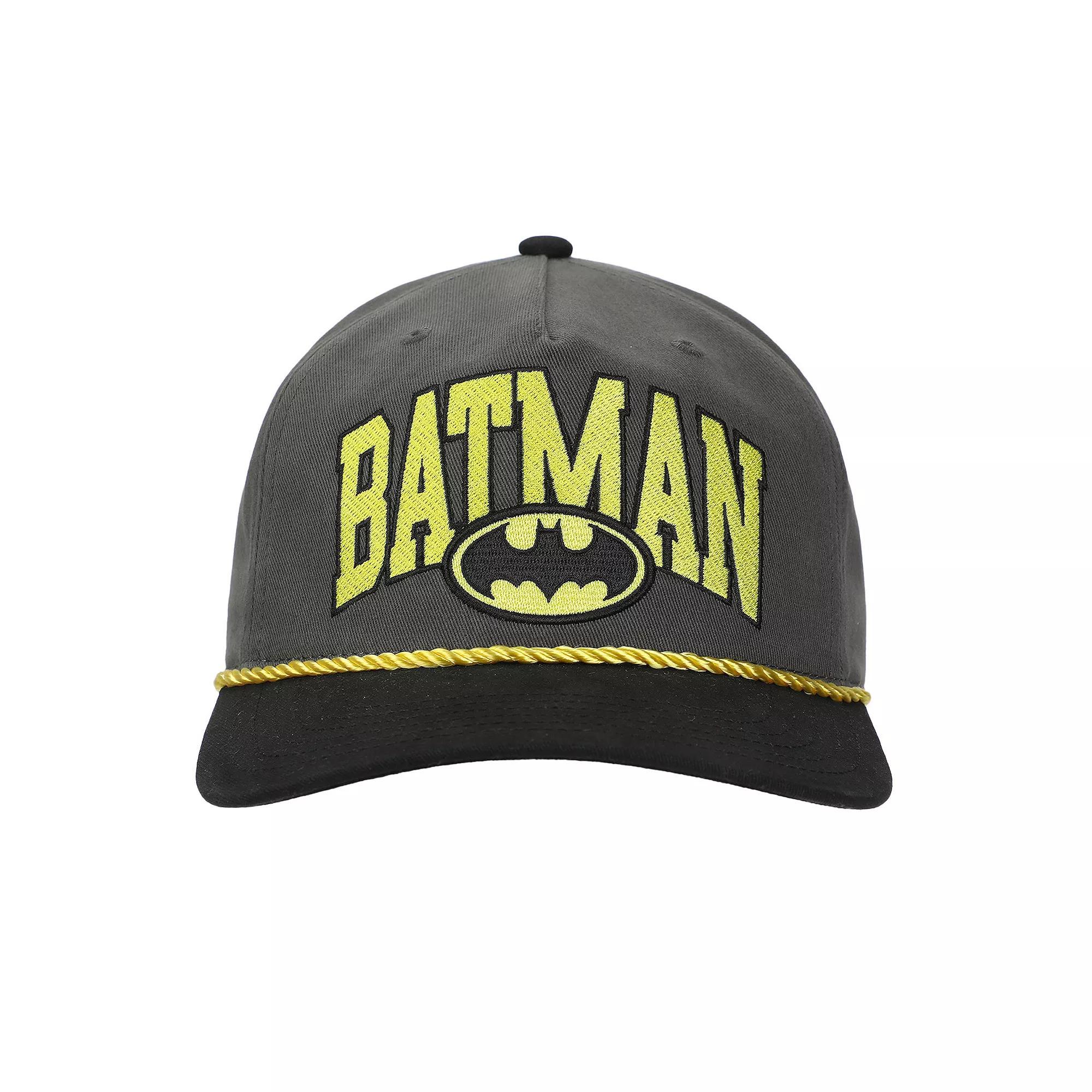 Men's Batman Embroidered Logo Hat, Gray Product Image
