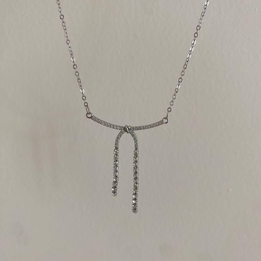 Beaded Rhinestone Necklace Product Image