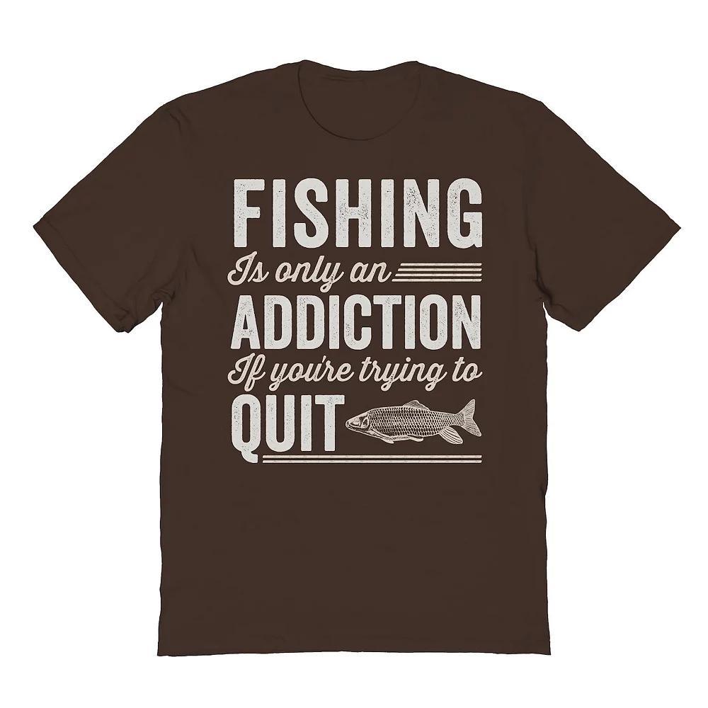 Men's Duke & Sons Duke & Sons Fishing Addiction Graphic Tee, Size: XL, Dark Brown Product Image