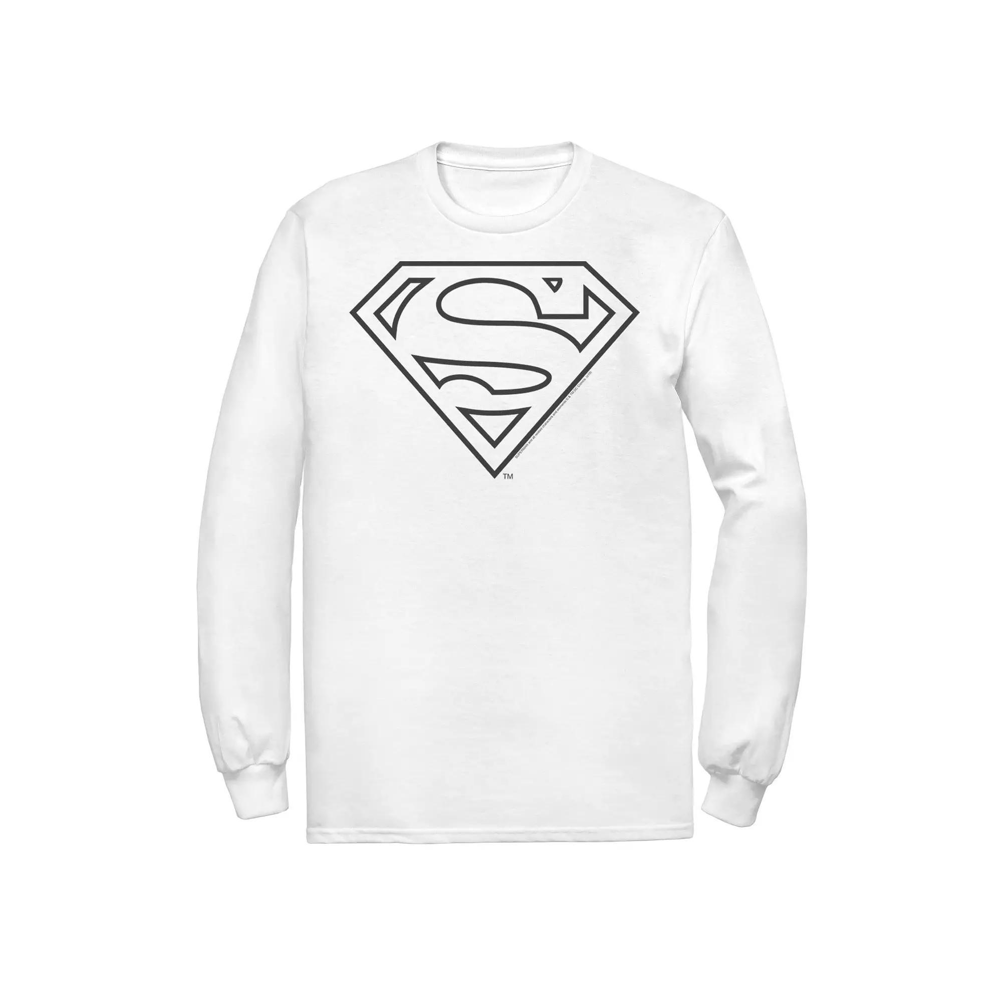 Mens DC Comics Superman Line Art Logo Tee Product Image