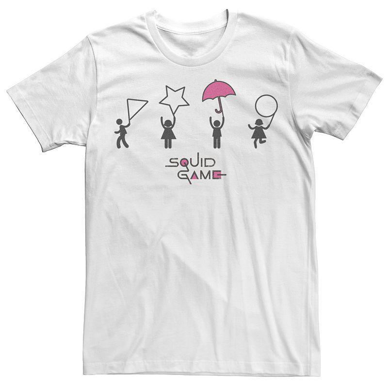 Men's Squid Game Umbrella Game Icons Tee, Boy's, Size: Large, White Product Image