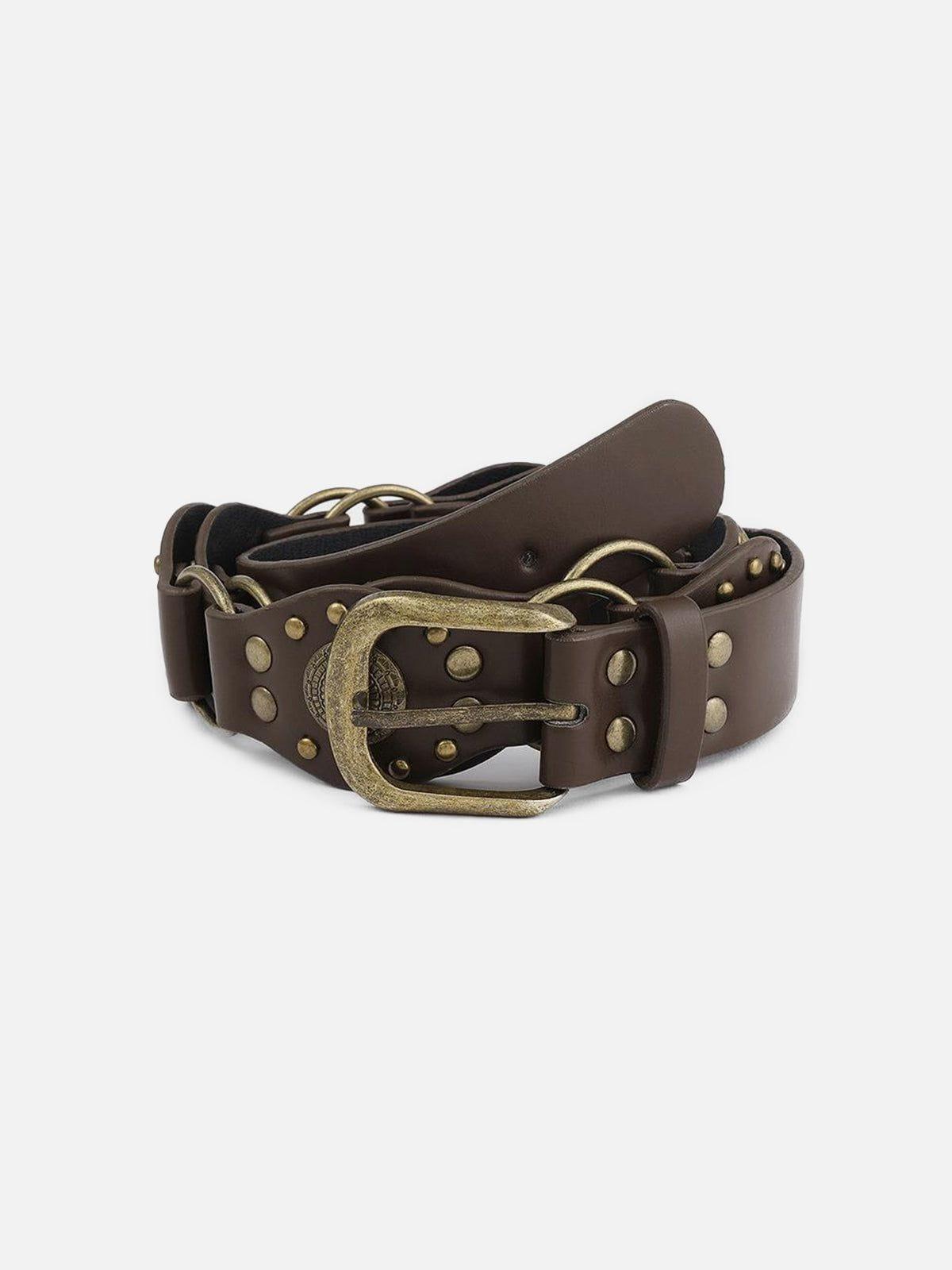 Vintage Rivet Faux Leather Belt Female Product Image