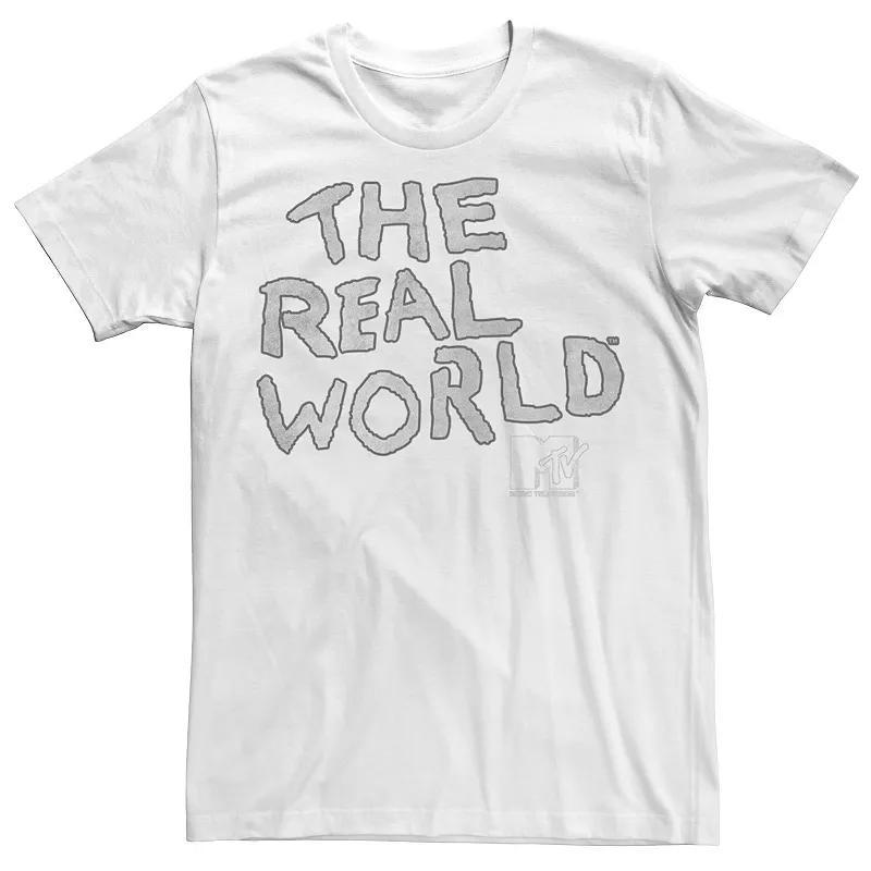 Men's MTV The Real World Sketch Word Stack Logo Tee, Size: Large, Black Product Image