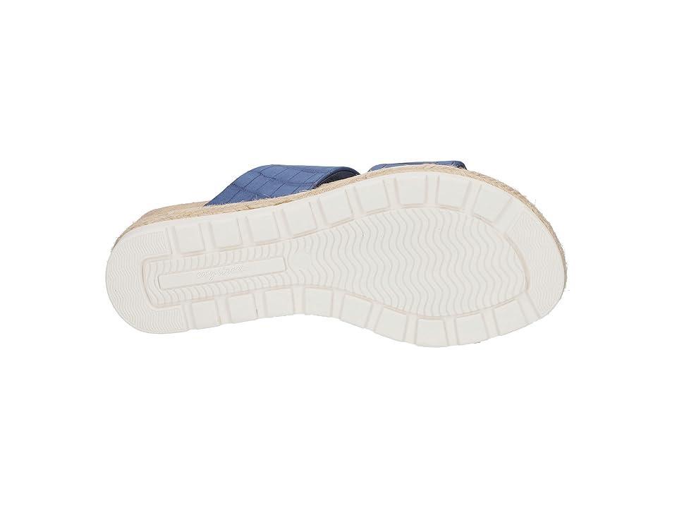 Easy Street Maryann Womens Wedge Sandals Blue Croco Product Image