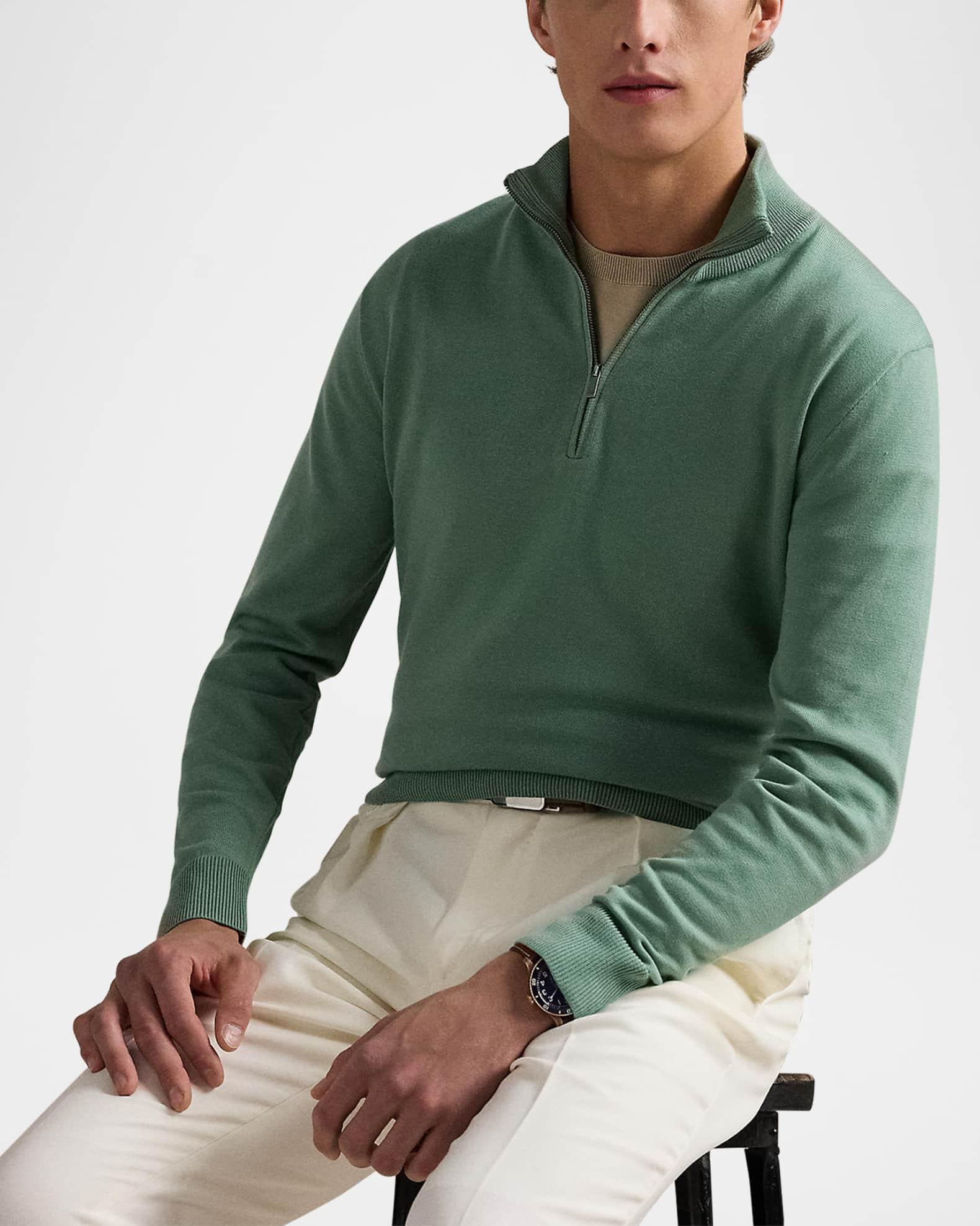 Men's Cotton Quarter-Zip Sweater Product Image
