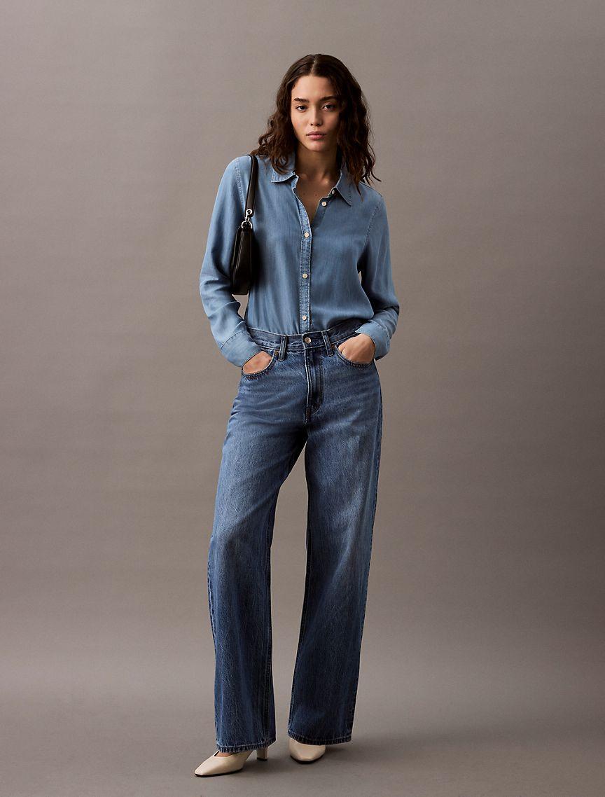 Lyocell Button-Down Shirt Product Image