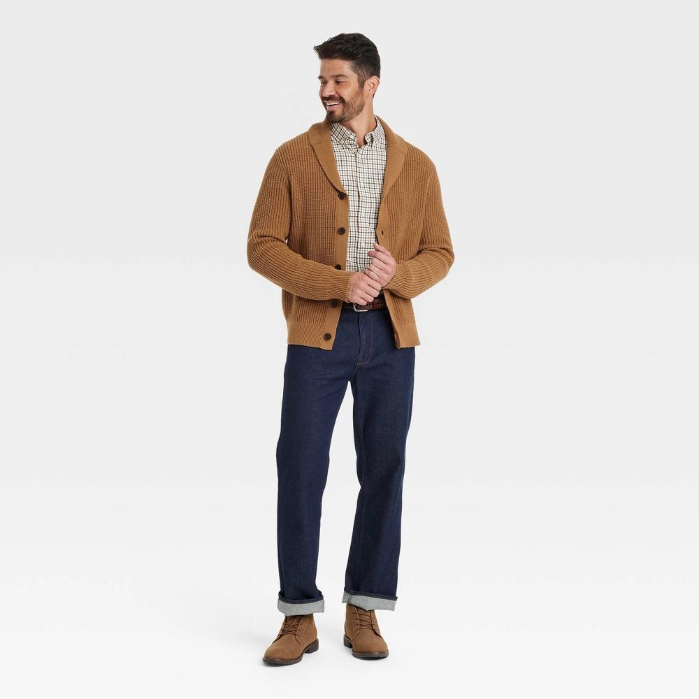 Mens Shawl Collared Cardigan - Goodfellow & Co Brown XL Product Image