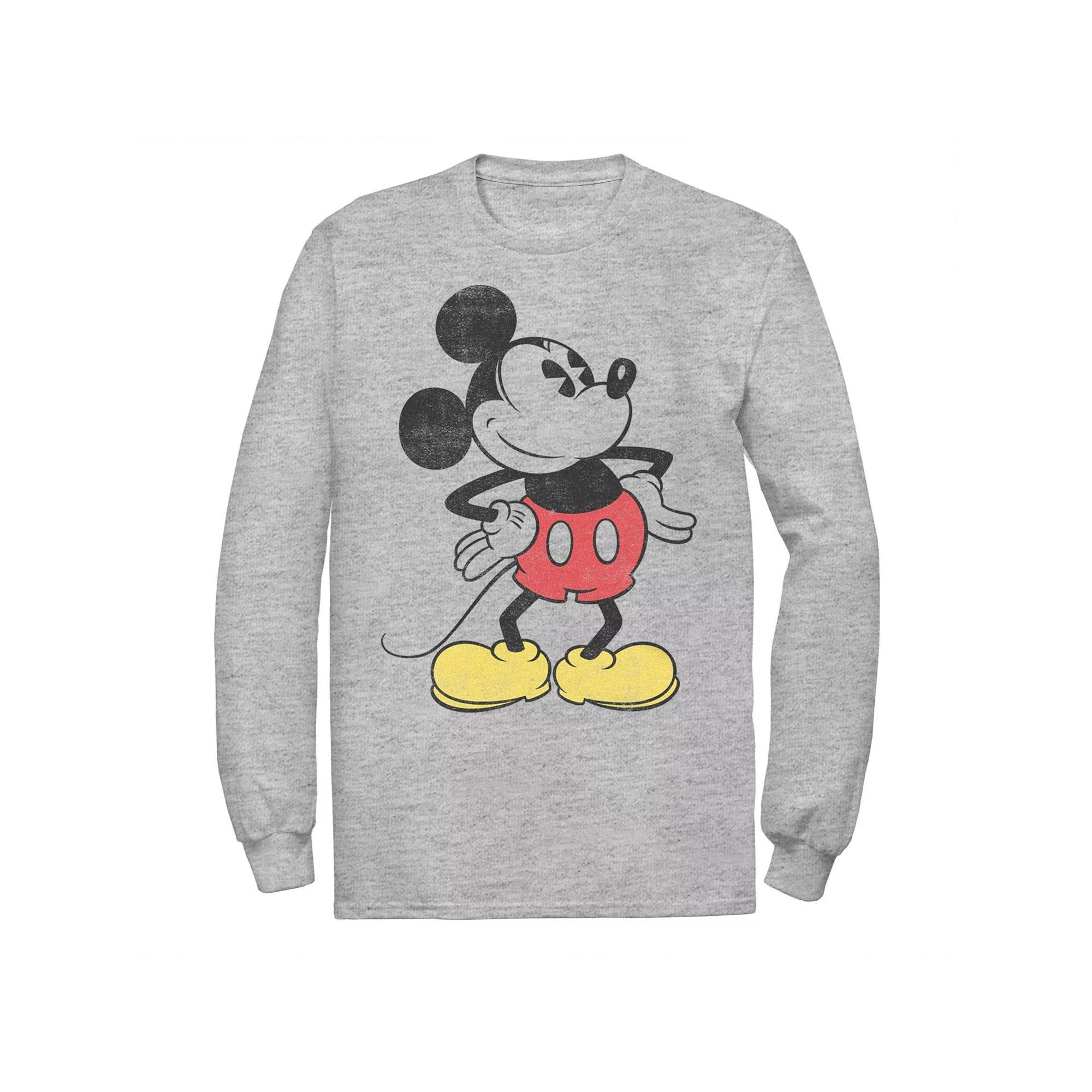 Men's Disney's Mickey Mouse Hands on the Hip Pose Tee, Size: Small, Athletic Grey Product Image