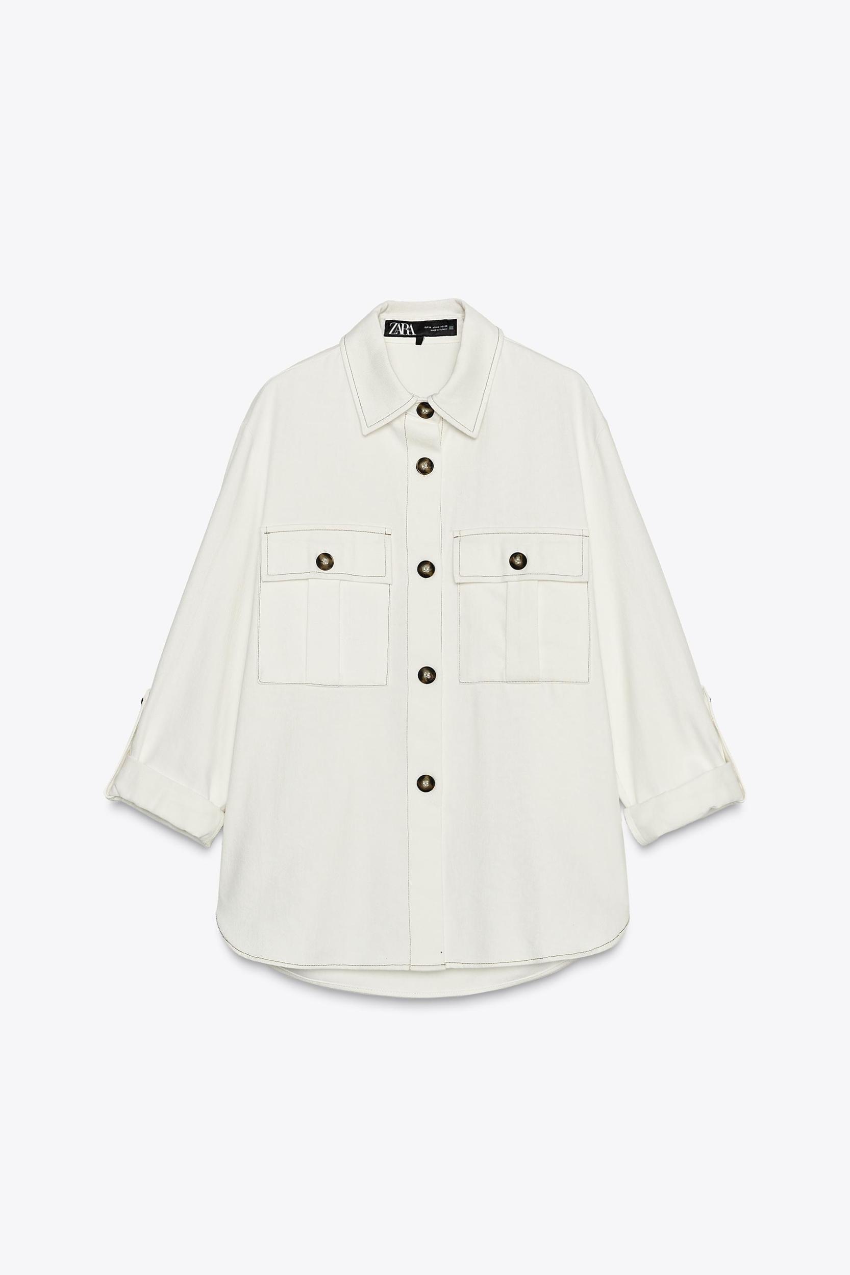 OVERSHIRT WITH CONTRASTING TOPSTITCHING Product Image