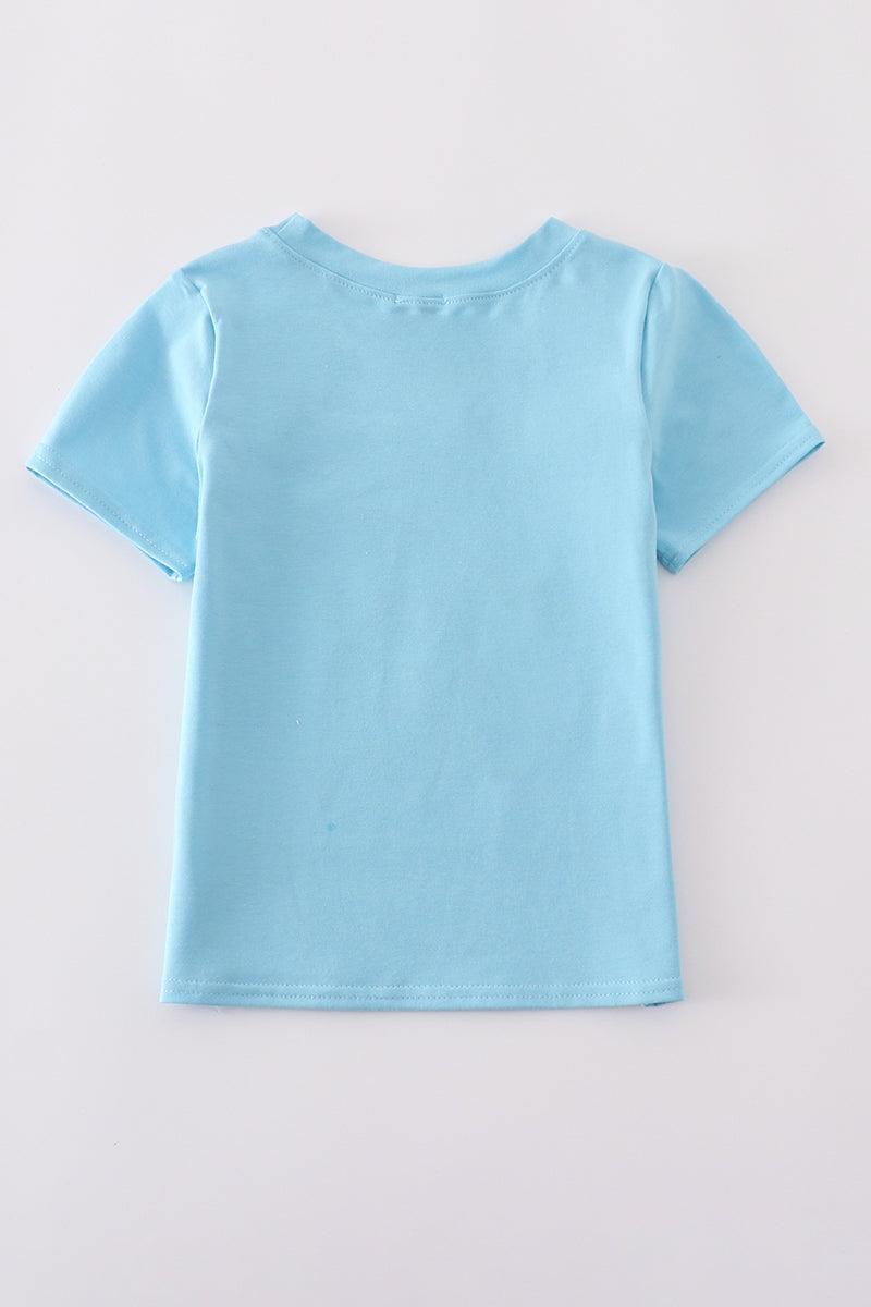 Blue stripe crane truck applique top Product Image