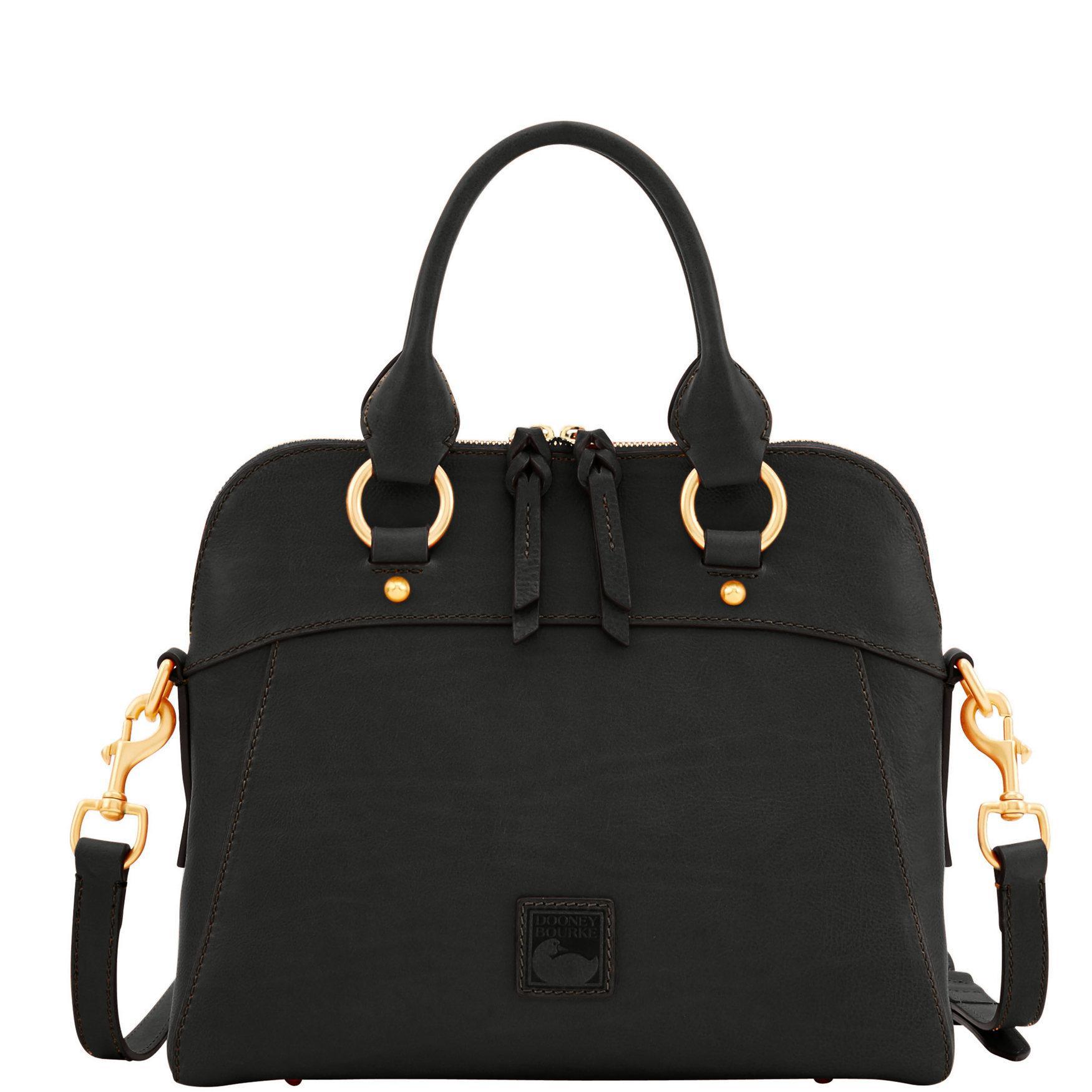 Dooney & Bourke Womens Florentine Cameron Leather Satchel Bag in Pale Blue Product Image