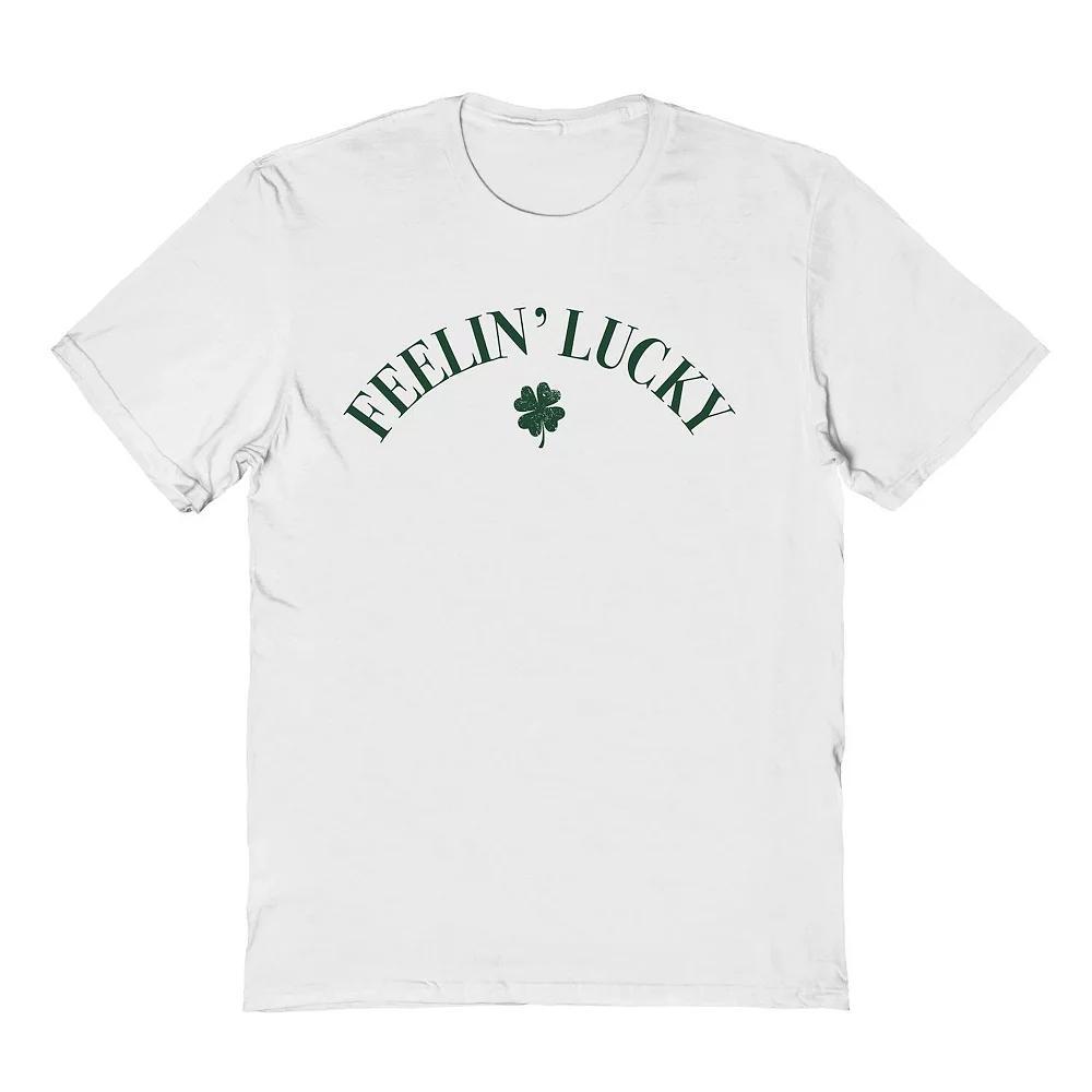 Men's Feelin Lucky Arch St. Patrick's Day Graphic Tee, Size: XXL, White Product Image