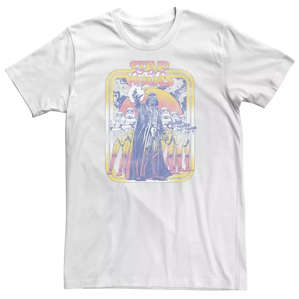 Big & Tall Star Wars Darth Vader Stormtroopers Vintage Pop Cover Tee, Men's, Size: 5XL, White Product Image
