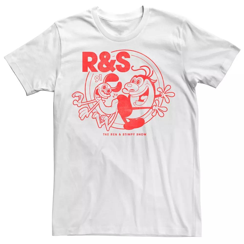Men's The Ren And Stimpy Show 91' Poster Tee, Size: Large, White Product Image