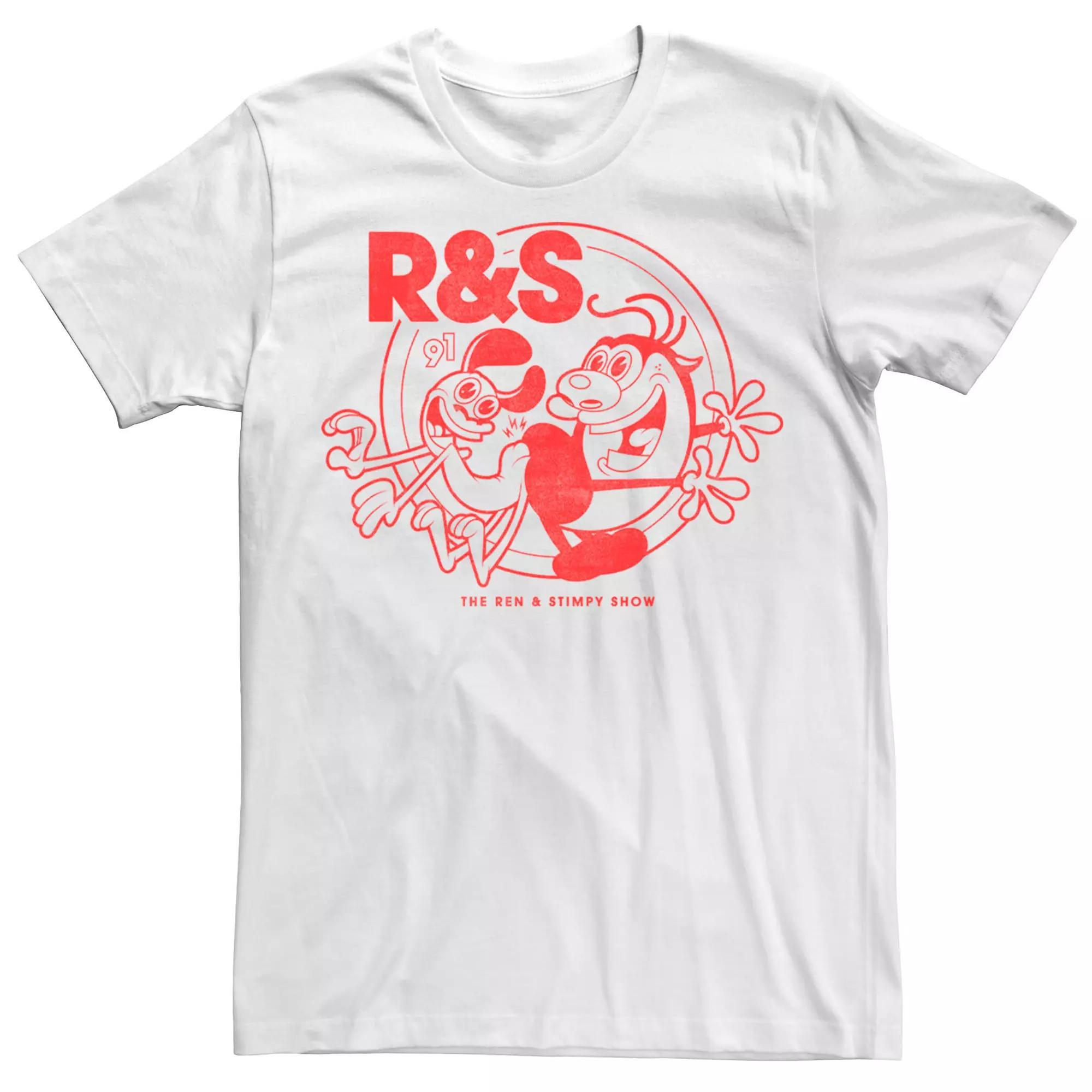 Men's The Ren And Stimpy Show 91' Poster Tee, Size: Large, White Product Image