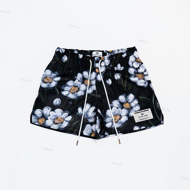 Sopula Hip Hop Flower Street Print Fashion Street Shorts Product Image