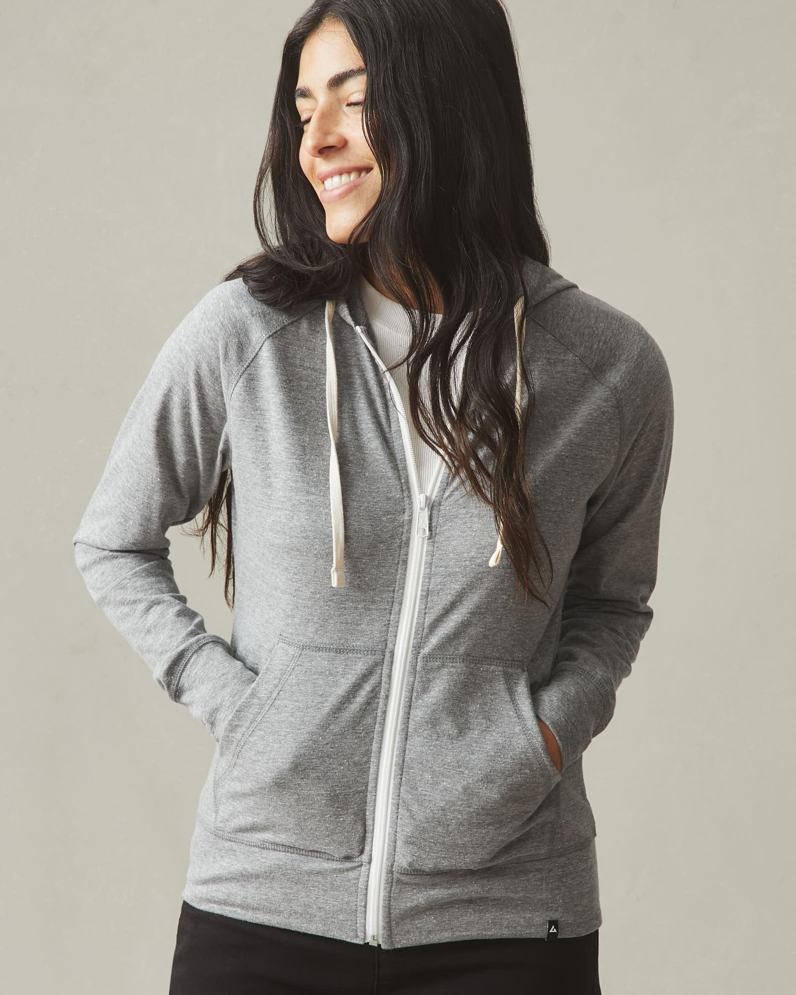 Women's Lightweight Full Zip - Dark Charcoal Heather Product Image