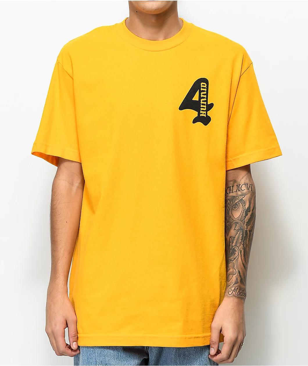 4Hunnid Cupid Gold T-Shirt Product Image