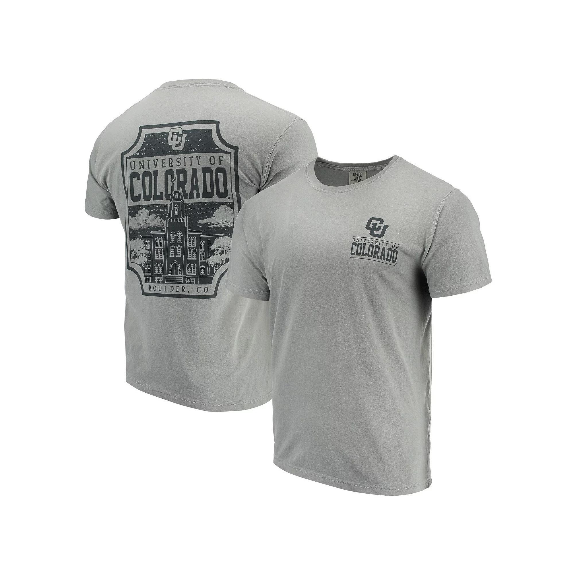 Men's Gray Colorado Buffaloes Comfort Colors Campus Icon T-Shirt, Size: XL, Grey Product Image