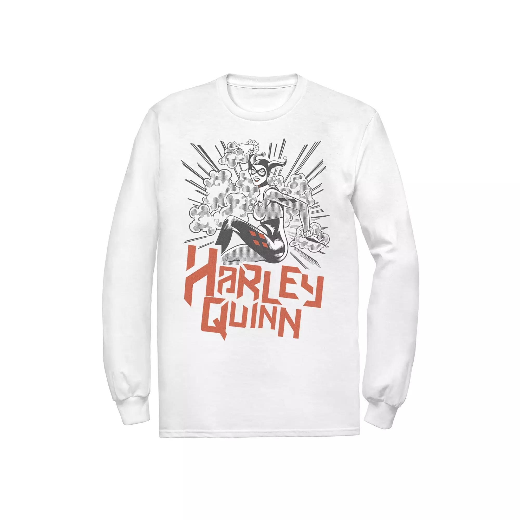 Men's DC Comics Harley Quinn Action Pose Tee, Size: Small, Athletic Grey Product Image