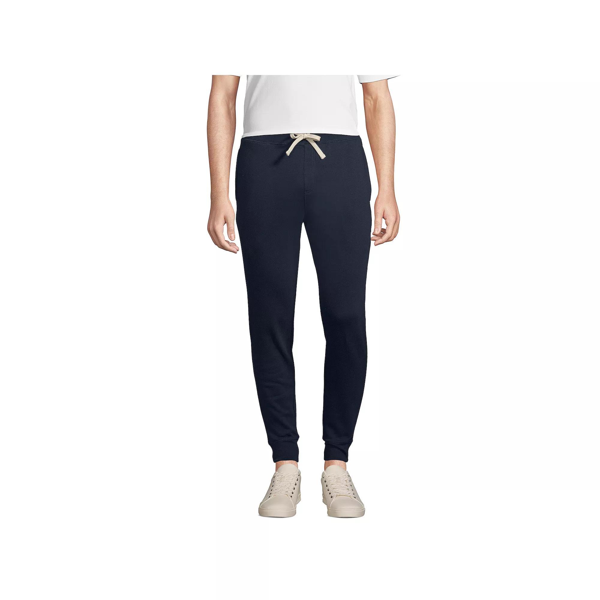 Adult Lands End School Uniform Jogger Sweatpants, Mens Classic Blue Product Image