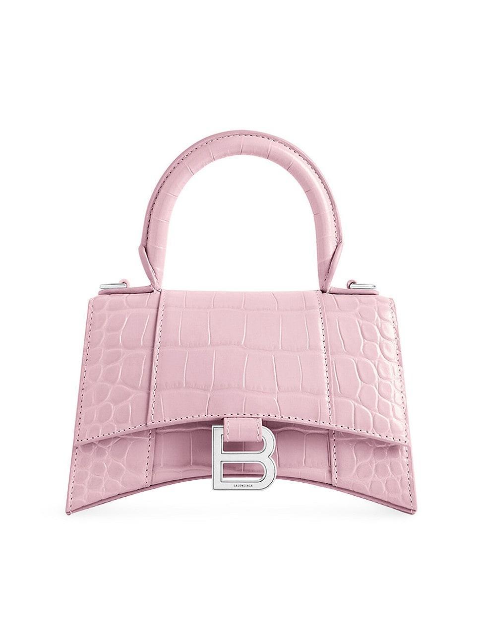 Womens Hourglass XS Handbag Crocodile Embossed Product Image