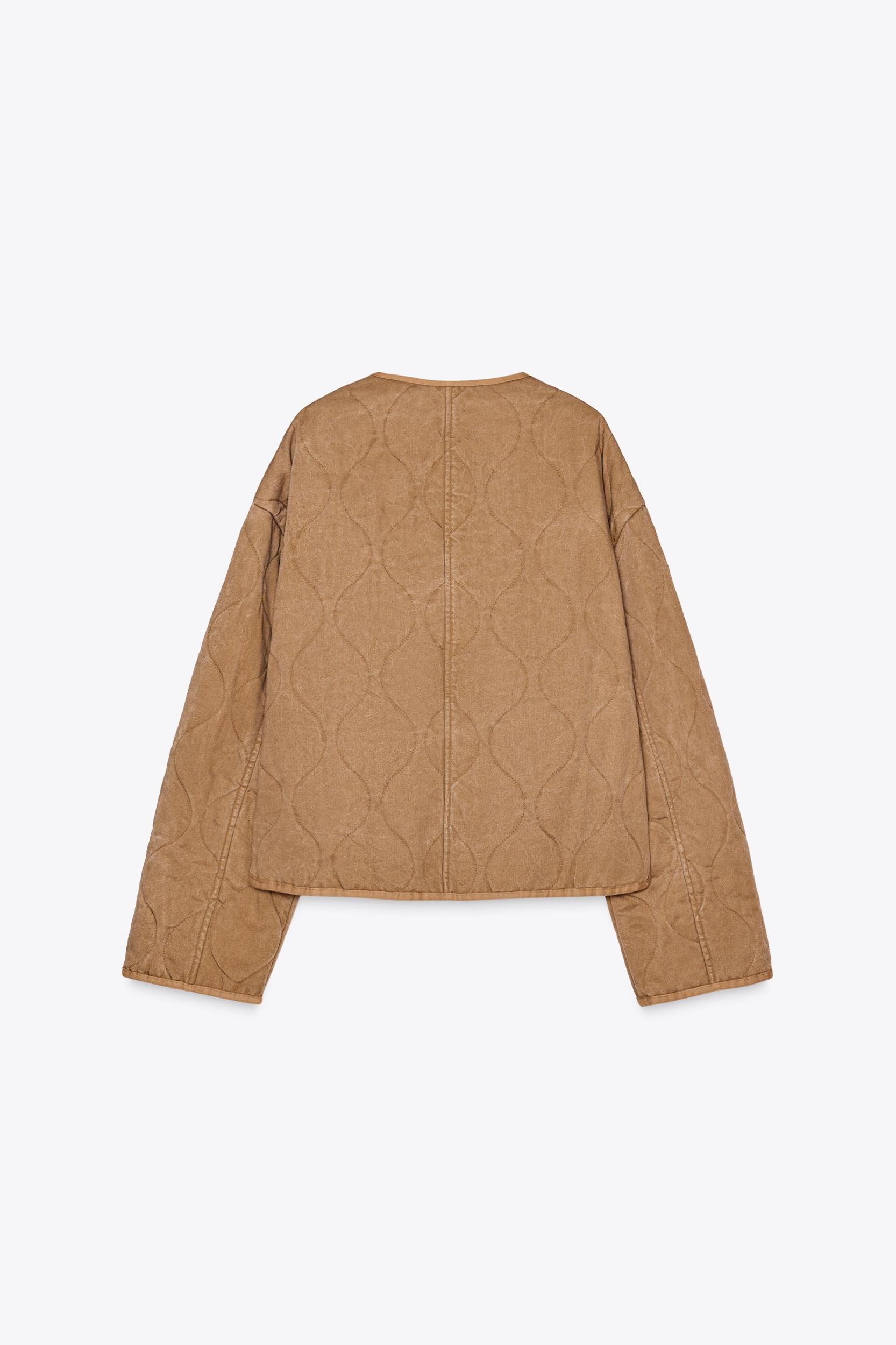 WASHED-EFFECT PADDED JACKET Product Image