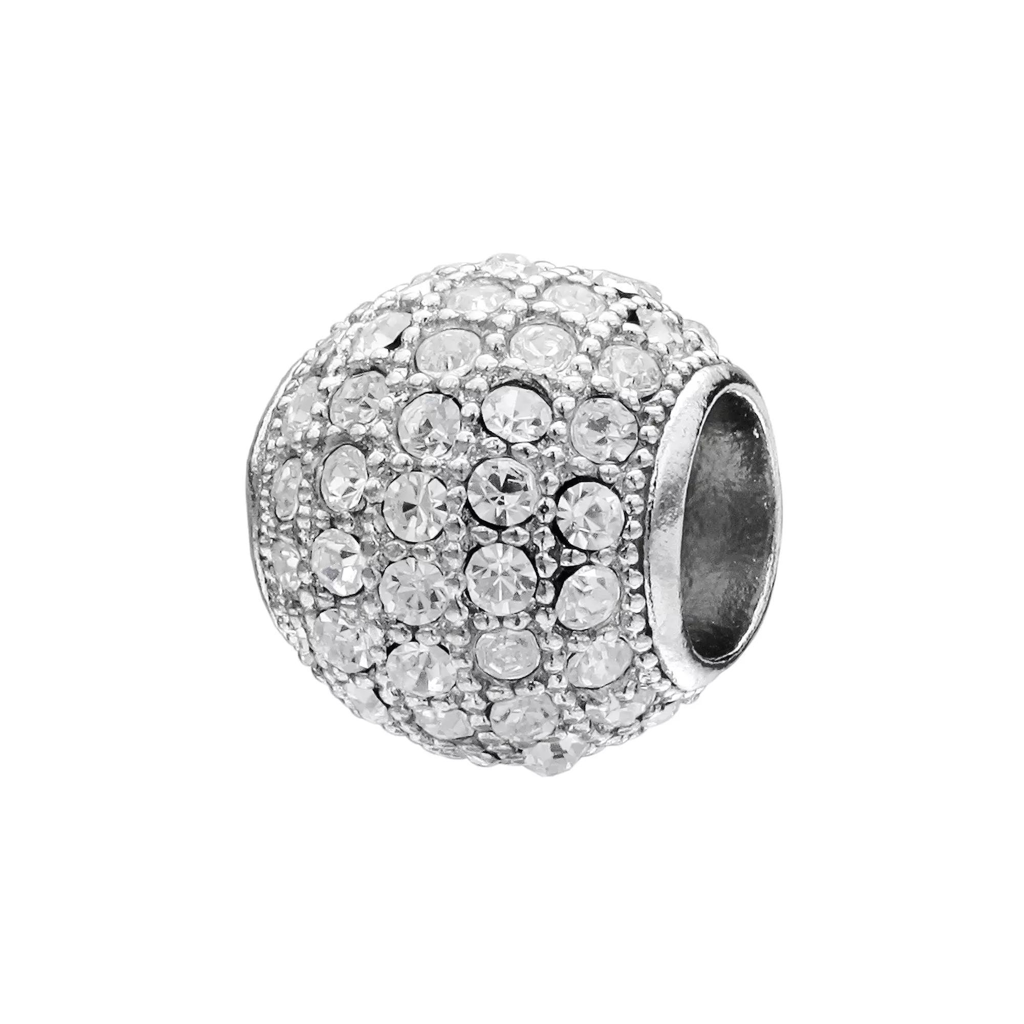 Individuality Beads Sterling Silver Crystal Bead, Women's, White Product Image
