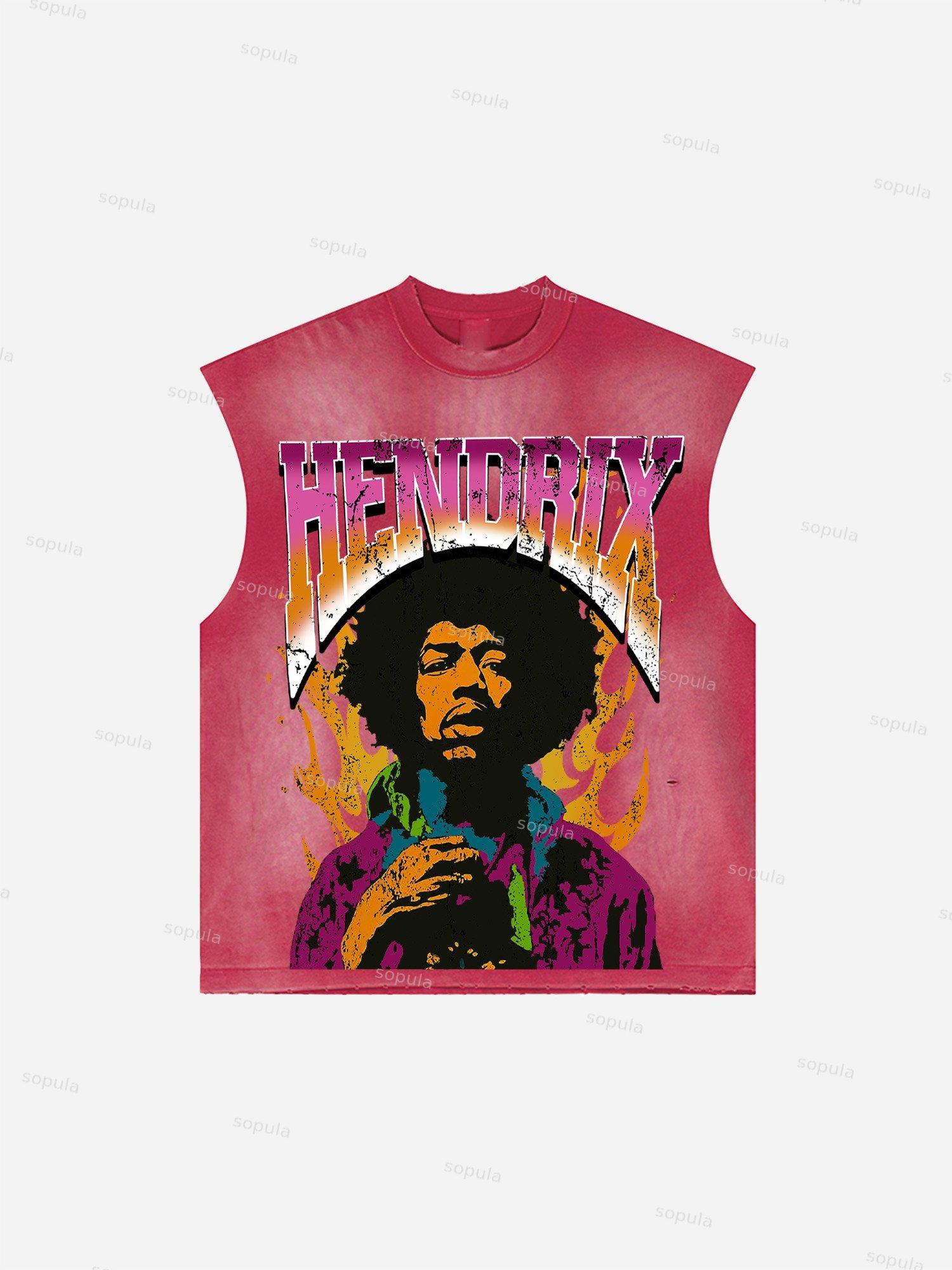 Men's Washed Streets Don't Lie Retro Big Head Graphic Tank Top Product Image