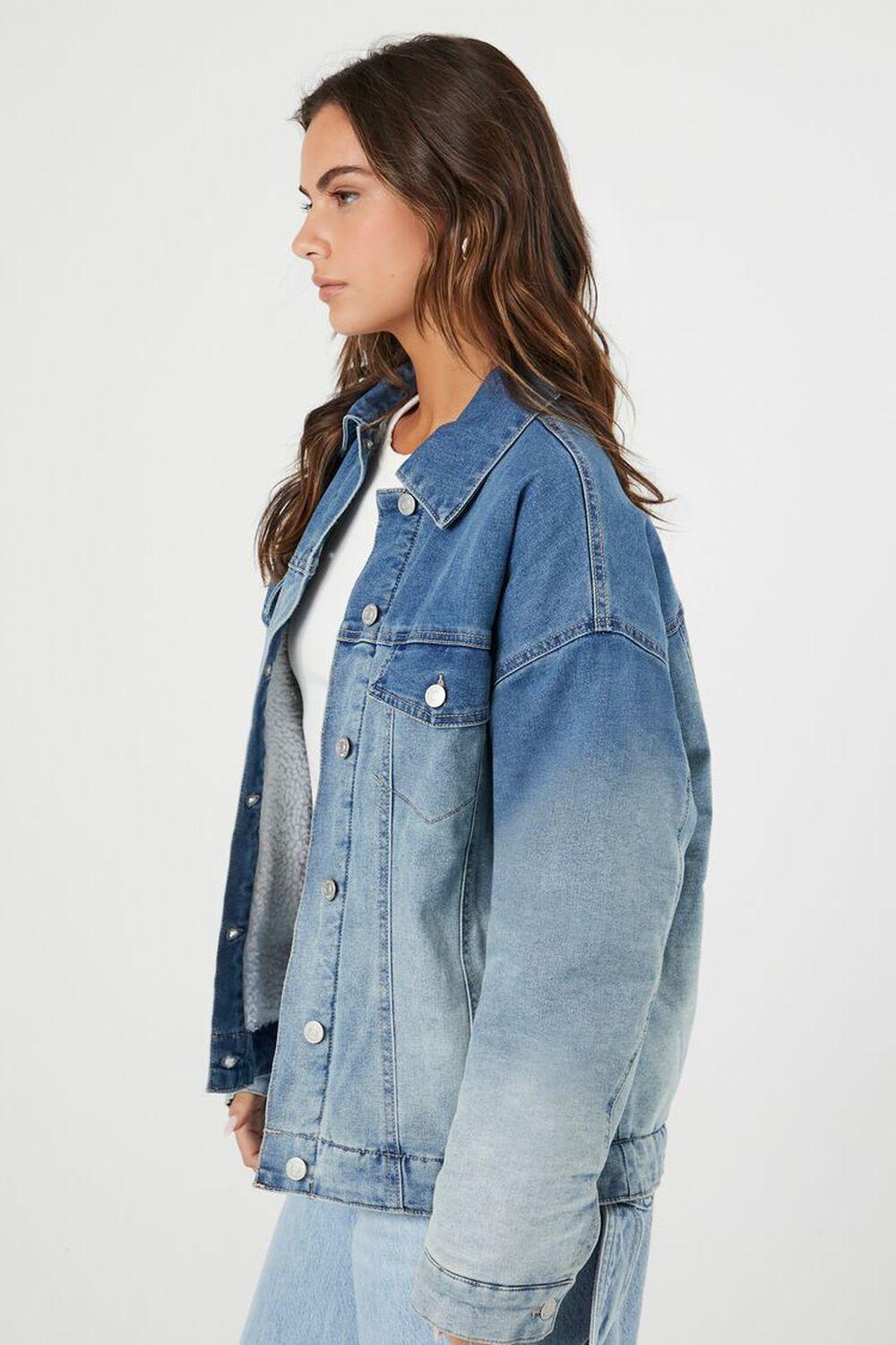 Gradient Denim Trucker Jacket | Forever 21 Product Image